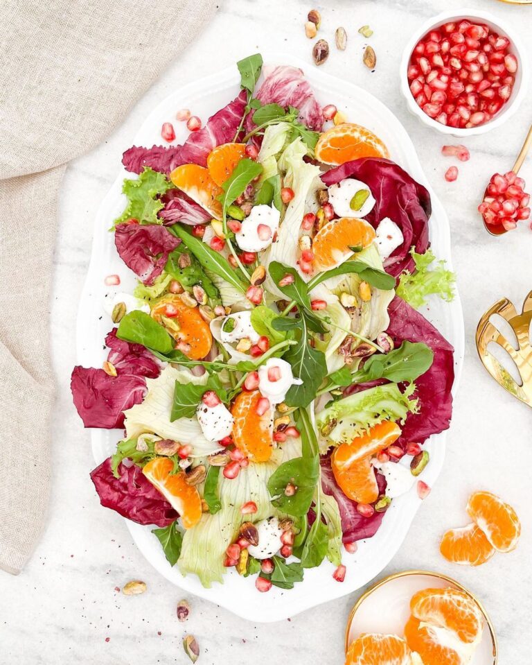 Saladinha Com Tangerinas, Rúcula, Radicchio e Pistaches