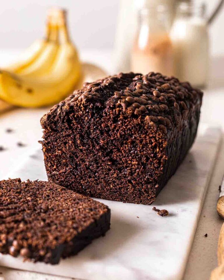 Pão De Banana Vegano Com Chocolate
