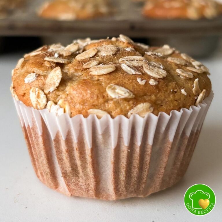 Muffin Sem Açúcar – Receita Fácil e Saudável de Banana e Aveia.