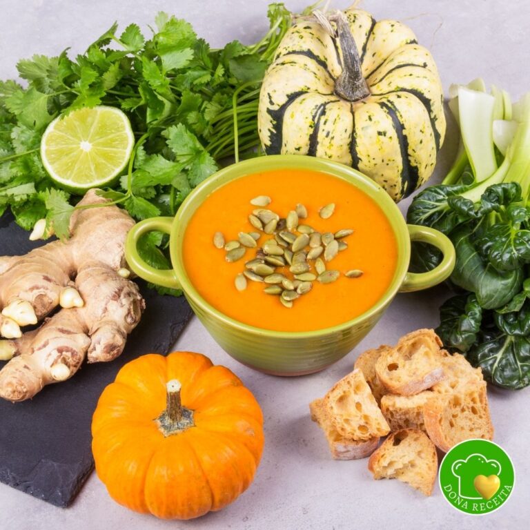 caldo de abóbora com gengibre saudável