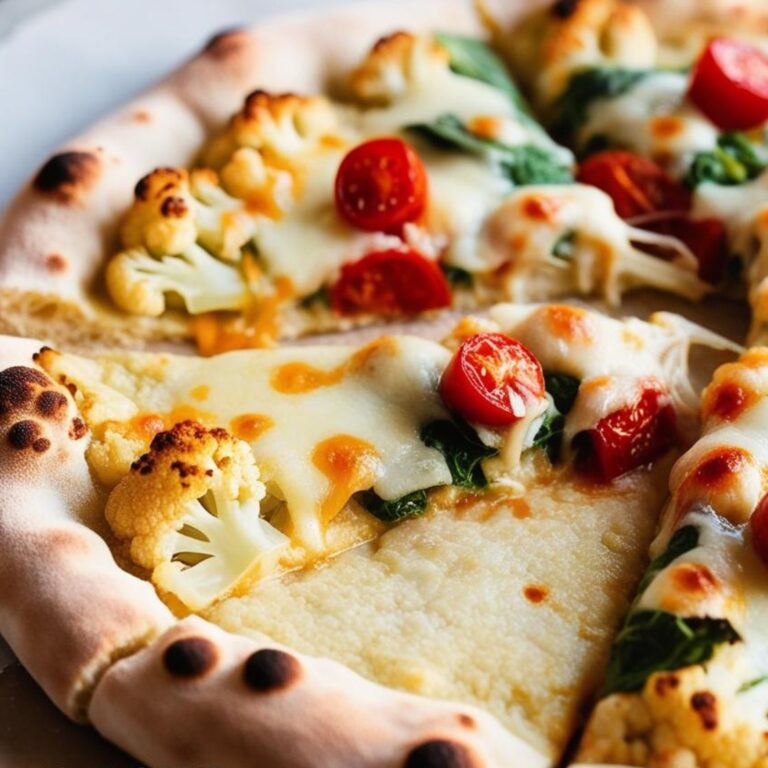 pizza de couve-flor low carb e saudável