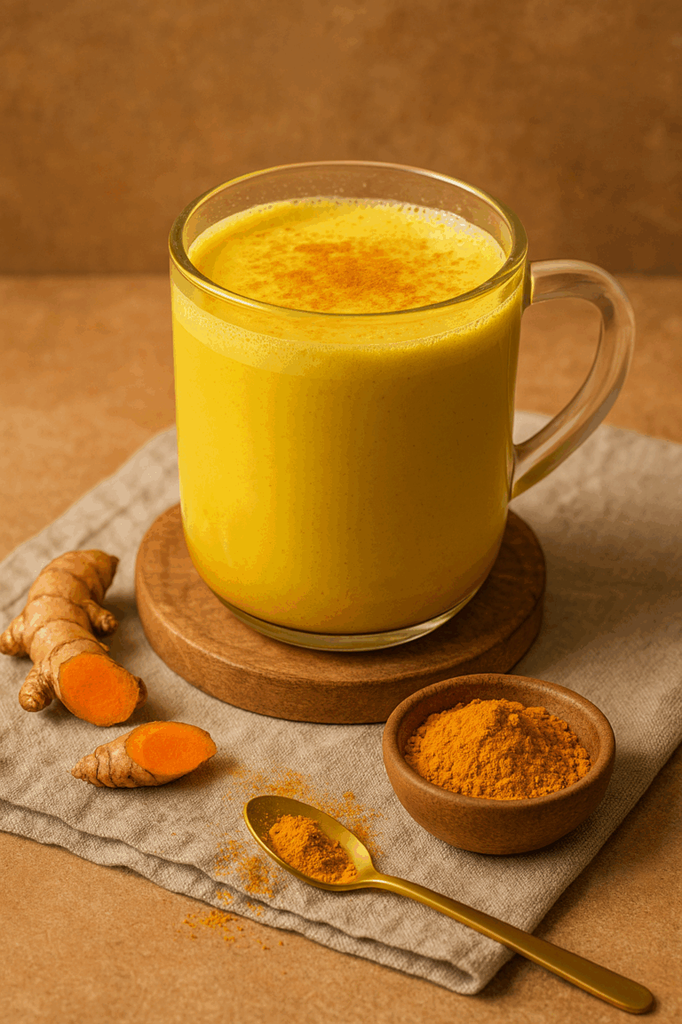 Leite Dourado com Cúrcuma – Para relaxar e cuidar das articulações
